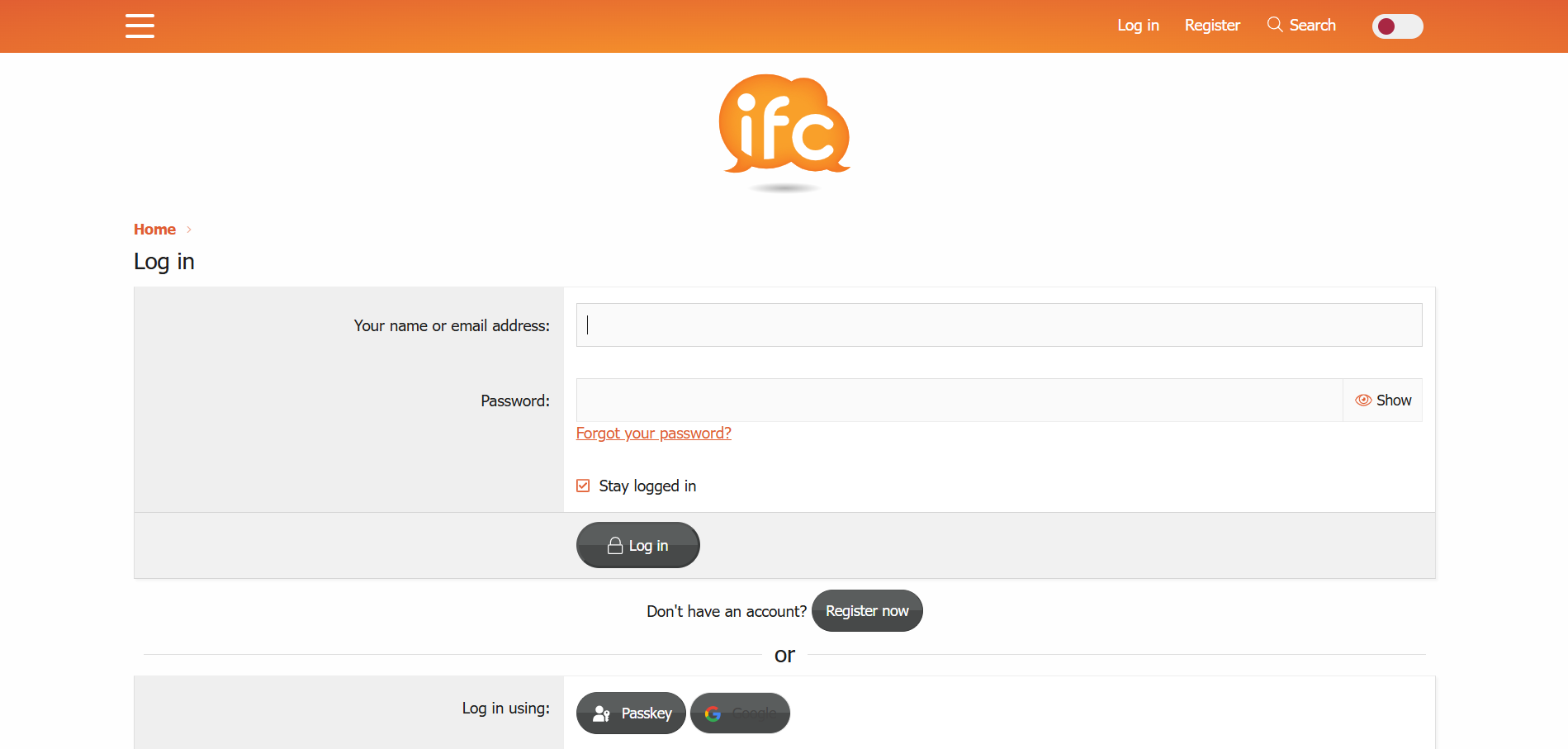 iFreeChat login